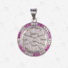 Multi Colour Mother and Sri Aurobindo Double sided Pendant